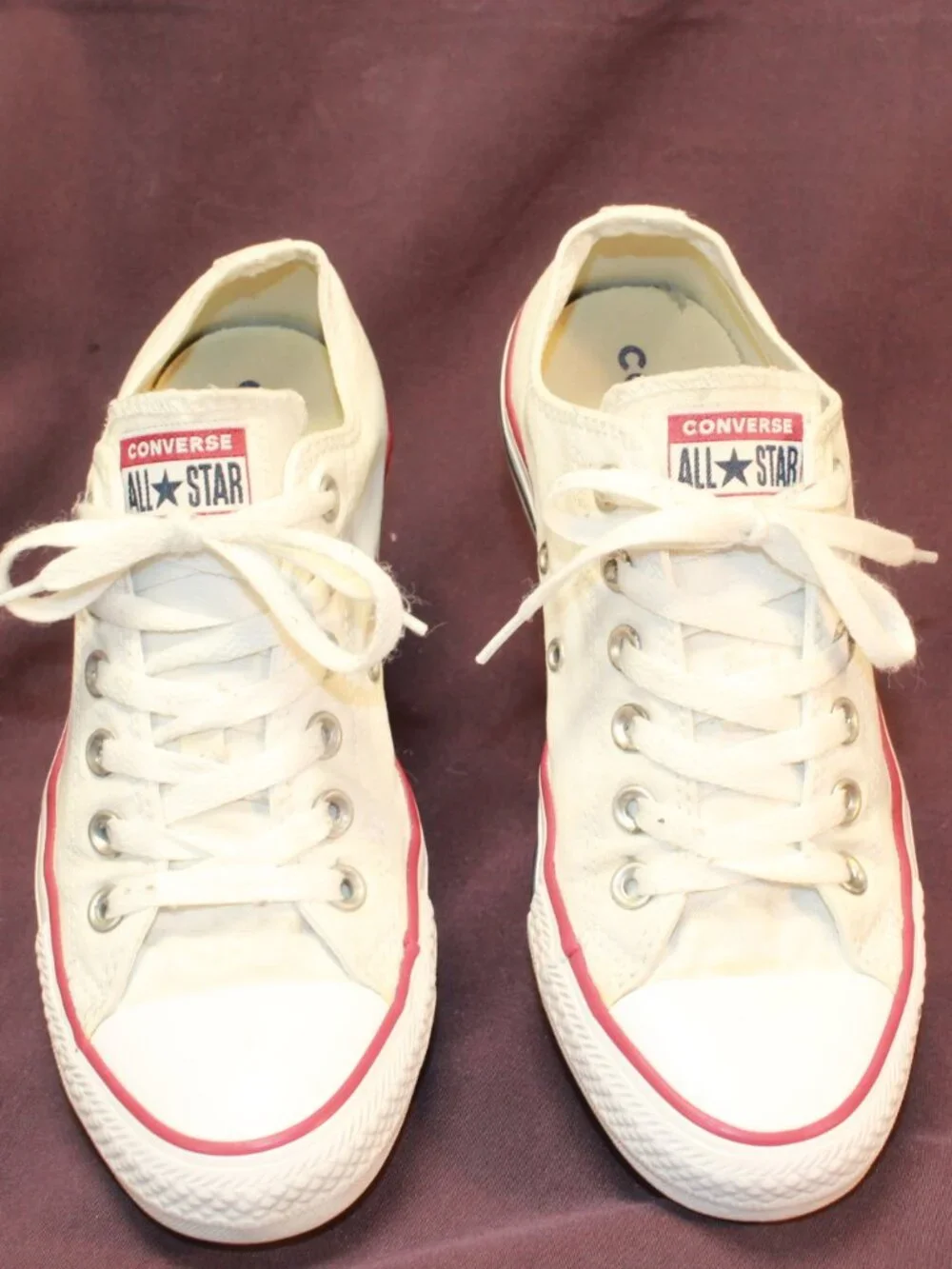 Converse Chuck Taylor All Star W8 White Low Top Sneakers - W7652 - Picture 2 of 12